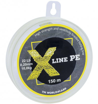 Шнур плетёный X Line PE 150 m Yellow