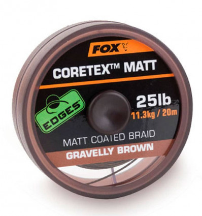 Поводочный материал Fox Edges Coretex Matt Gravelly Brown 20m