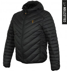 Куртка стеганая Fox Collection quilted Jacket Black - Orange