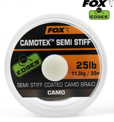 Поводковый материал в оплетке Fox Edges Camotex Soft 25lb - 20m