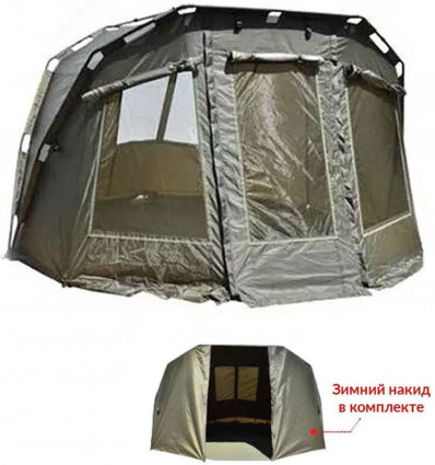 Карповая палатка с зимней накидкой CARP ZOOM FRONTIER BIVVY & OVERWRAP
