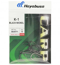 Карповые крючки Hayabusa K-1 Black Nickel черный никель
