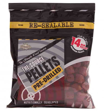 Пеллетс насадочный Dynamite Baits The Source Pre-Drilled Pellets 350 g