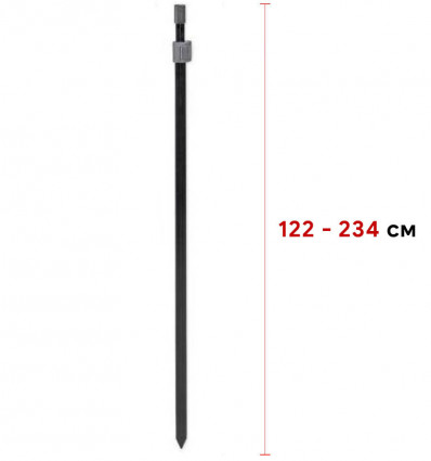 Телескопическая усиленная стойка CZ Black Power Bankstick 122-234 cm