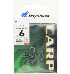 Карповые крючки Hayabusa P-1 Black Nickel черный никель