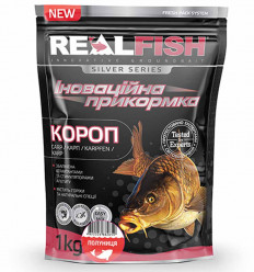 Прикормка для рыбалки REAL FISH Карп КЛУБНИКА, 1 кг