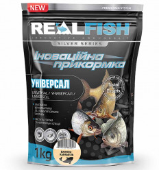 Прикормка для рыбалки REAL FISH Универсал ВАНИЛЬ-КАРАМЕЛЬ, 1 кг