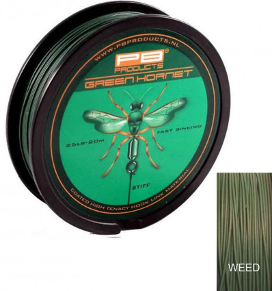 Поводковый материал PB Products Green Hornet 25lb Weed 20m
