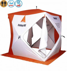 Палатка для зимней рыбалки Куб Fishing ROI CYCLONE-2 (180*180*205см) white-orange