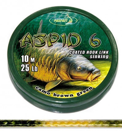 Поводковый материал в оболочке Katran Aspid 6, 15 Lb