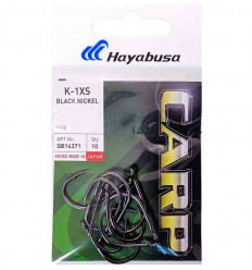 Карповые крючки Hayabusa K-1 XS Black Nickel черный никель