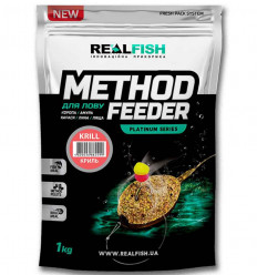 Прикормка для рыбалки REAL FISH Метод КРИЛЬ, 0,8 кг