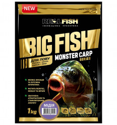 Прикормка для рыбалки REAL FISH Big Fish Monster Carp Тигровый орех, 1кг