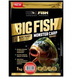 Прикормка REAL FISH Big Fish Monster Carp ПОЛУНИЦЯ З ВЕРШКАМИ, 1кг