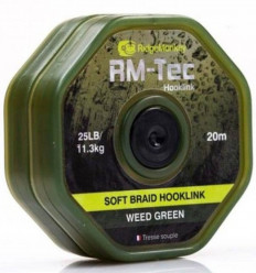 Поводковый материал без оплётки Ridge Monkey RM-Tec Soft Braid Hooklink Weed Green 25lb 20м