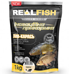 Прикормка для рыбалки REAL FISH Линь-Карась ТВОРОГ, 1 кг