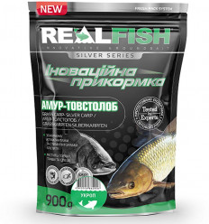 Прикормка для риболовлі REAL FISH Амур-Товстолоб КРІП, 900 Г
