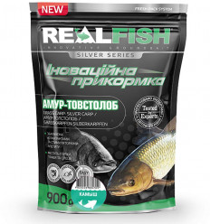 Прикормка для рыбалки REAL FISH Амур-Толстолоб КАМЫШ, 1 кг