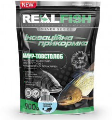Прикормка для рыбалки REAL FISH Амур-Толстолоб ТОПЛЁНОЕ МОЛОКО, 900 Г