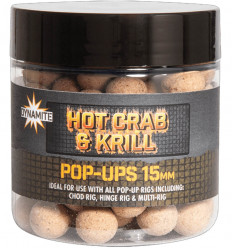 Бойлы поп ап Dynamite Baits Hot Crab & Krill Food Bait Pop-Ups 15mm