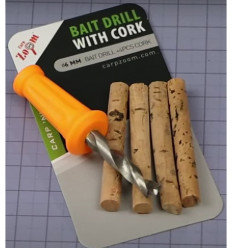 Набор пробковые палочки 4 шт + сверло 1 шт. Ø 6 мм CZ Bait Drill With Cork
