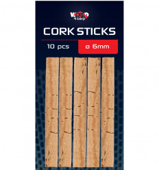 Корковые палочки для рыбалки W4C CORK STICKS Ø 6 мм, 10шт