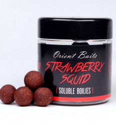 Бойли розчинні насадочні Orient Baits soluble boilies STRAWBERRY SQUID, 100 г