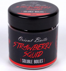 Бойлы растворимые насадочные Orient Baits soluble boilies STRAWBERRY SQUID, 100 г