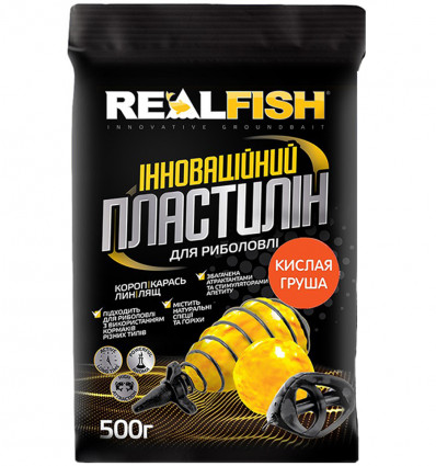 Рыболовный пластилин REAL FISH Кислая груша 0,5 кг