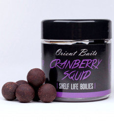 Бойлы вареные насадочные Orient Baits shelf life boilies CRANBERRY SQUID, 100 г