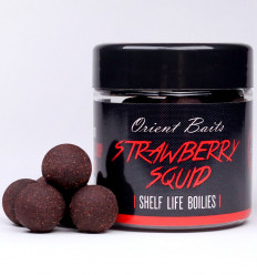 Бойлы вареные насадочные Orient Baits shelf life boilies STRAWBERRY SQUID, 100 г