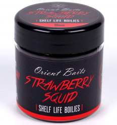 Бойлы вареные насадочные Orient Baits shelf life boilies STRAWBERRY SQUID, 100 г