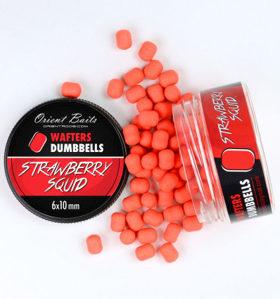 Бойлы нейтральной плавучести Orient Baits WAFTERS DUMBBELLS Strawberry Squid 6/10