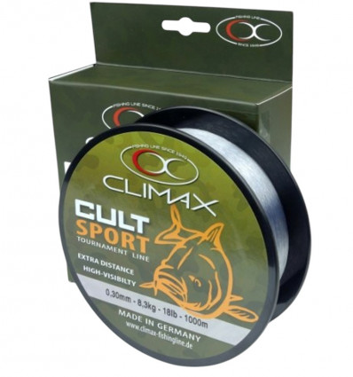 Леска CLIMAX CULT CARP SPORT grey, 1000 м