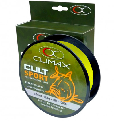 Леска CLIMAX CULT CARP SPORT yellow, 1000 м