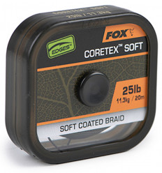Мягкий тонущий поводковый материал в мягкой оболочке Fox Edges Camotex Soft Coated braid 20 m