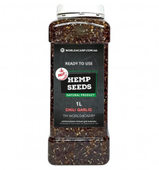 Зерна конопель з Чилі та Часником для риболовлі Hemp seed Chili Garlic 1л