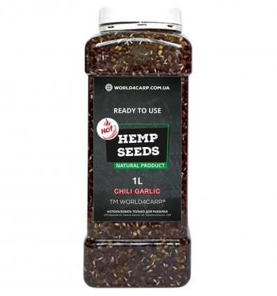 Зерна конопель з Чилі та Часником для риболовлі Hemp seed Chili Garlic 1л