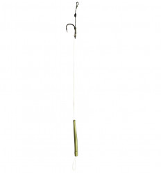 Готовий флюорокарбоновий повідець з м'яким волосом W4C FLUOROCARBON HAIR RIG, гачок WIDE GAPE