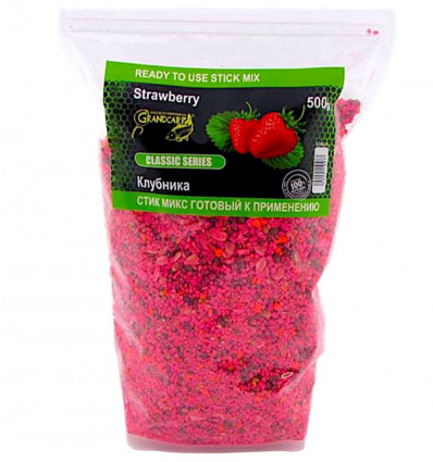 Стик микс готовый к применению Grandcarp КЛУБНИКА серия CLASSIC 500 г