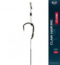 Готовый поводок в оплетке W4C с волосом CLAW Hair Rig, крючок CLAW