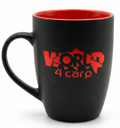 Чашка керамічна для риболовлі World4Carp Black&Red Mug 350 ml