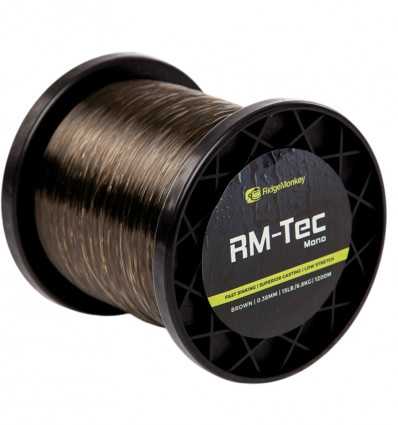 Монофильная леска Ridge Monkey RM-Tec Mono BROWN, 1200 м