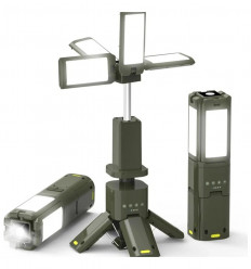 Фонарь –лампа с Power Bank 14000 mAh перезаряжаемый, водозащищённый IPX5, телескопический 6000 lm