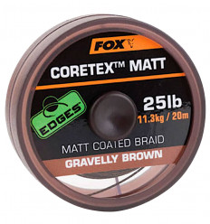 Поводковый материал в оплётке Fox Edges Coretex Matt Gravelly Brown 20m