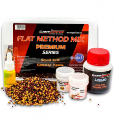 Флет метод мікс Carp Drive Squid Krill (Кальмар Криль) Premium series 5 в 1