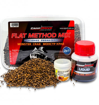 Флет метод мікс Carp Drive Monster Crab (Монстр краб) Fish series 3 в 1