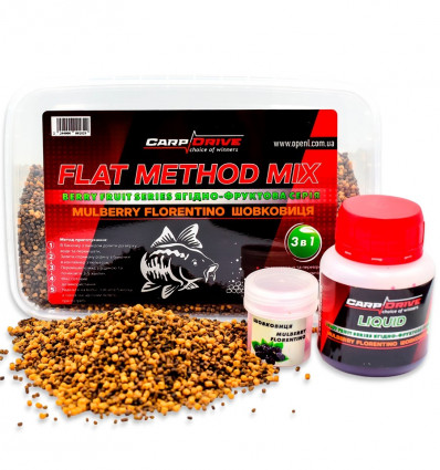 Флет метод микс Carp Drive Mulberry Florentino (Шелковица) Berry fruit series 3 в 1