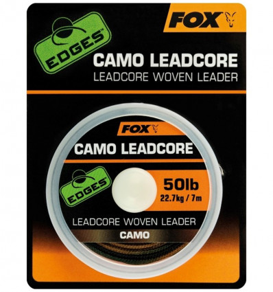 Лідкор зі свинцевим сердечником Fox Edges Camo Leadcore 50lb, 7 м