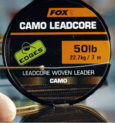 Лидкор со свинцовым сердечником Fox Edges Camo Leadcore 50lb, 7 м